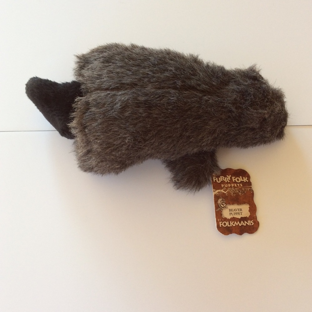 Folkmanis beaver puppet with tag